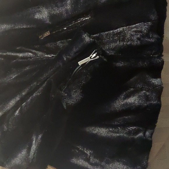 Dennis Basso faux Fur Moto Jacket - Picture 3 of 8